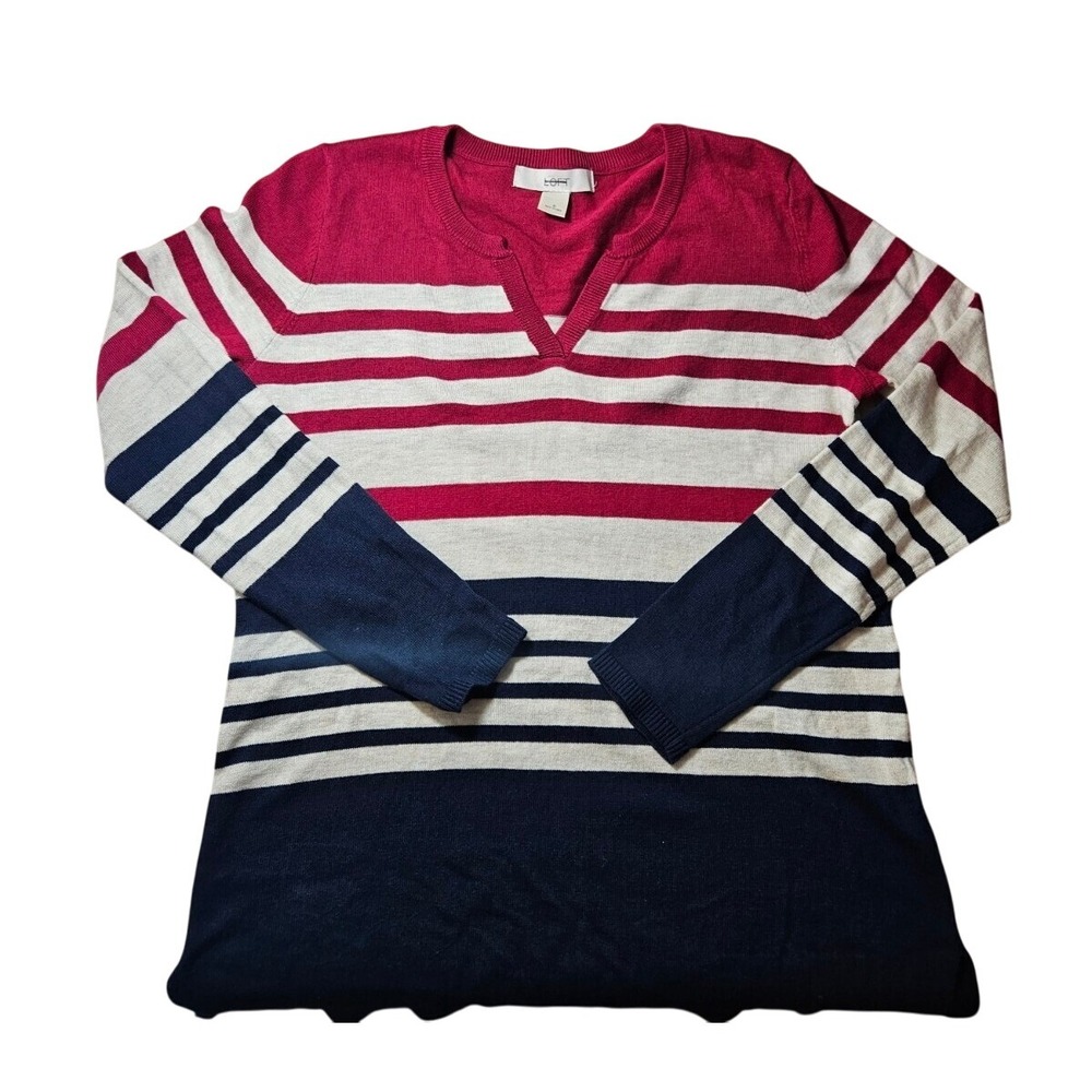 Ann‎ Taylor Loft Jumper Sweater Sz S Striped Preppy Normcore Office Work Career